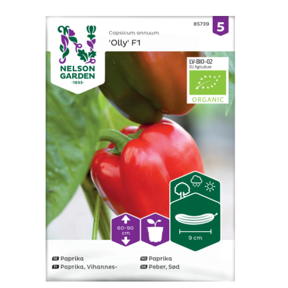 Økologiske frø for Paprika
