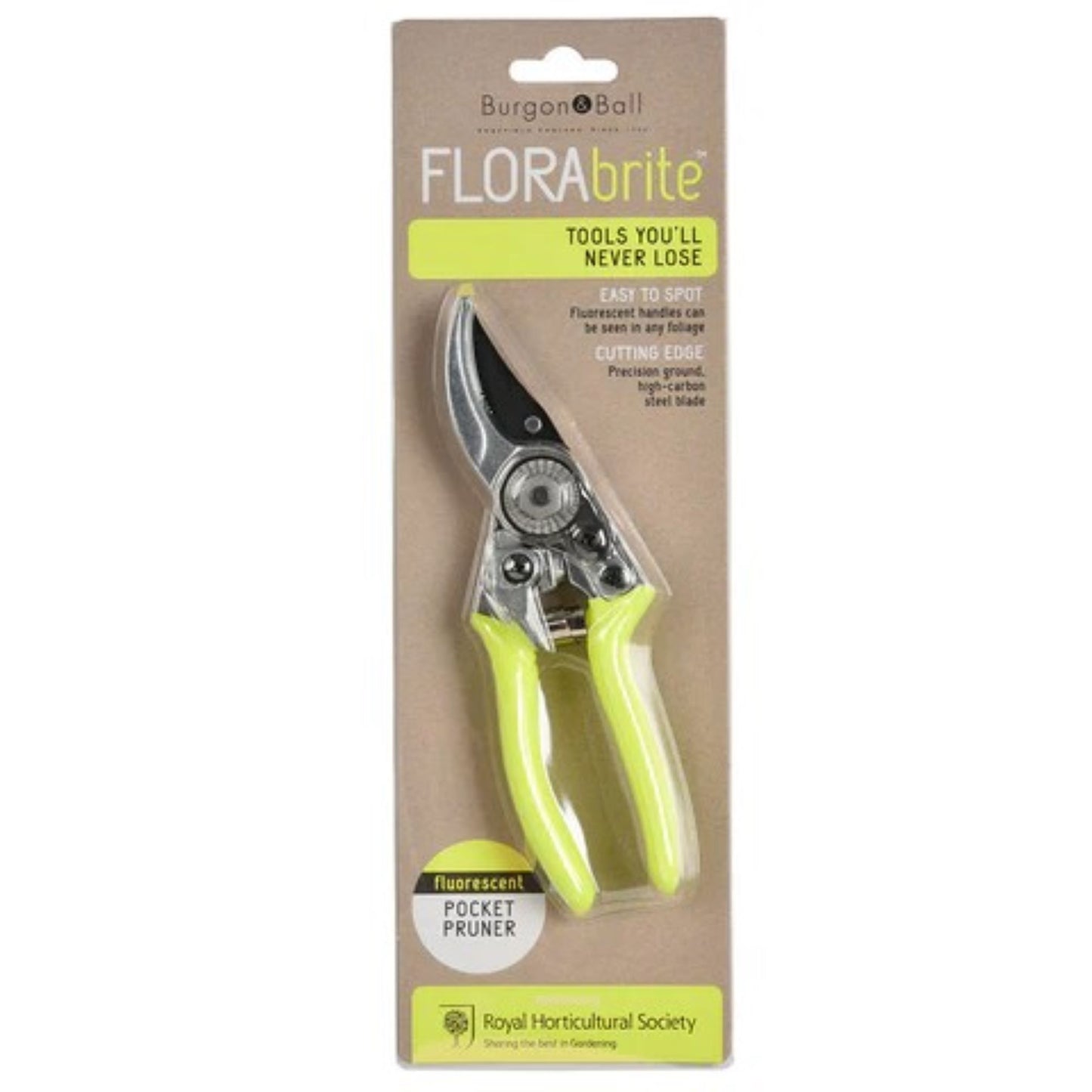 FloraBrite® Neongul Beskjæringssaks i bruk, kutter grener opptil 1,5 cm