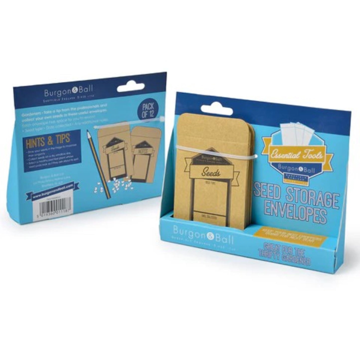 Sett med 12 frøposer til oppbevaring