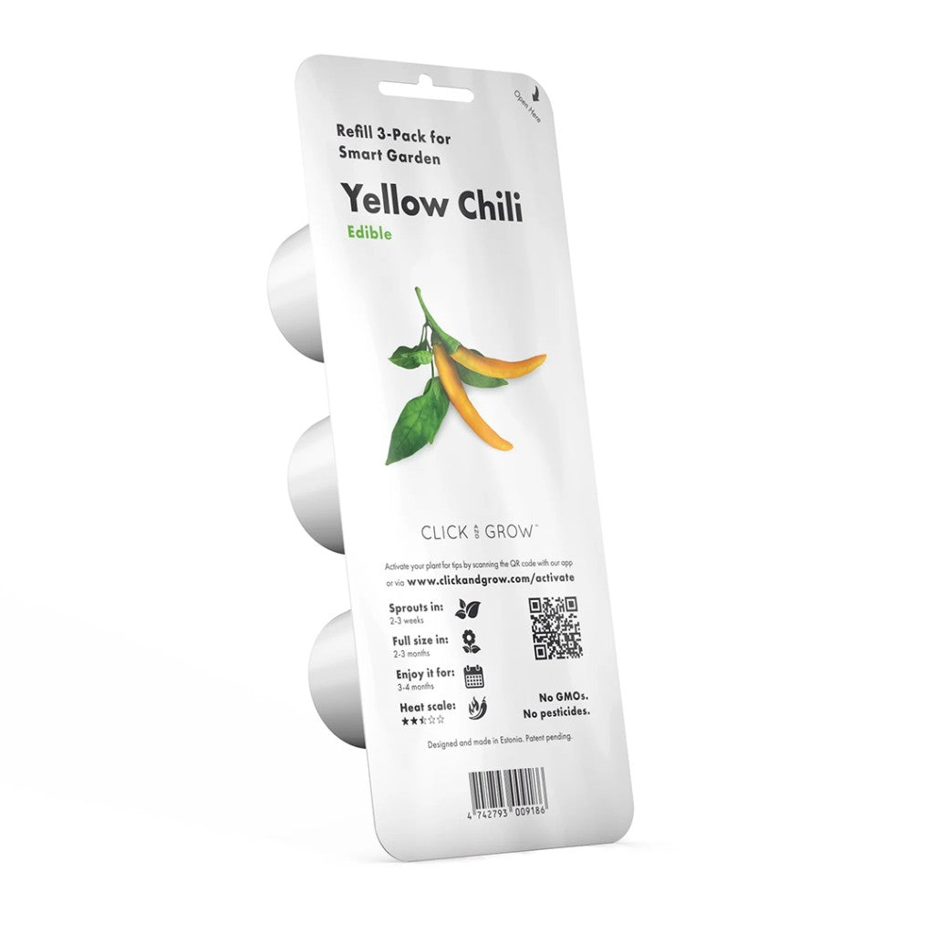 Click and Grow Smart Garden – Refill Gul Chili (3-pack)