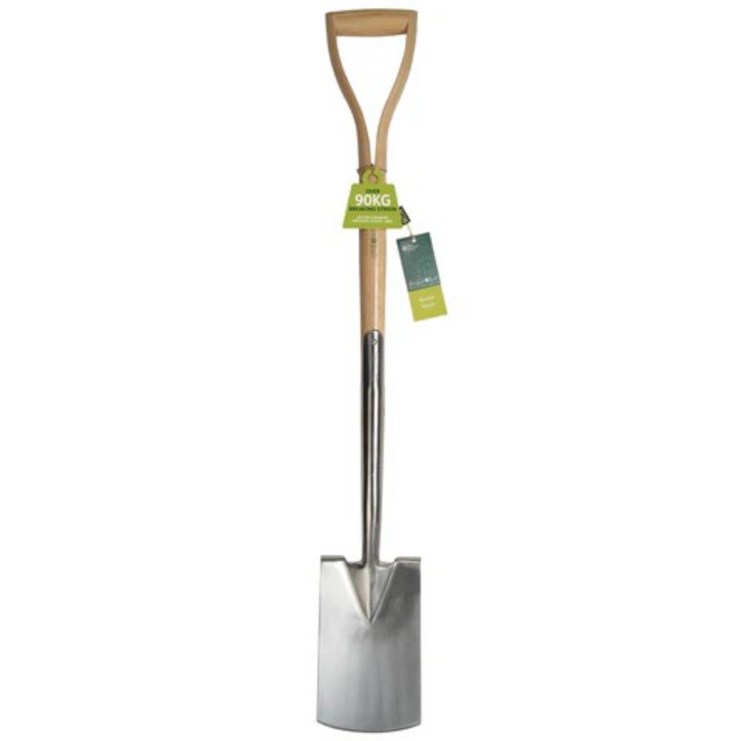 RHS-godkjent bedspade fra Burgon & Ball – hagespade i rustfritt stål med FSC-skaft og bred fotstøtte, ideell for presisjonsarbeid i bed