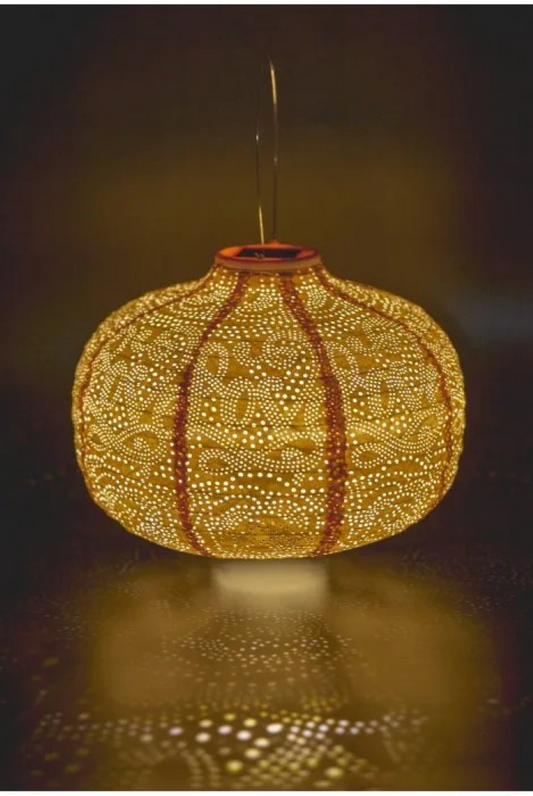 Solcellelanterne Gresskar – Gul