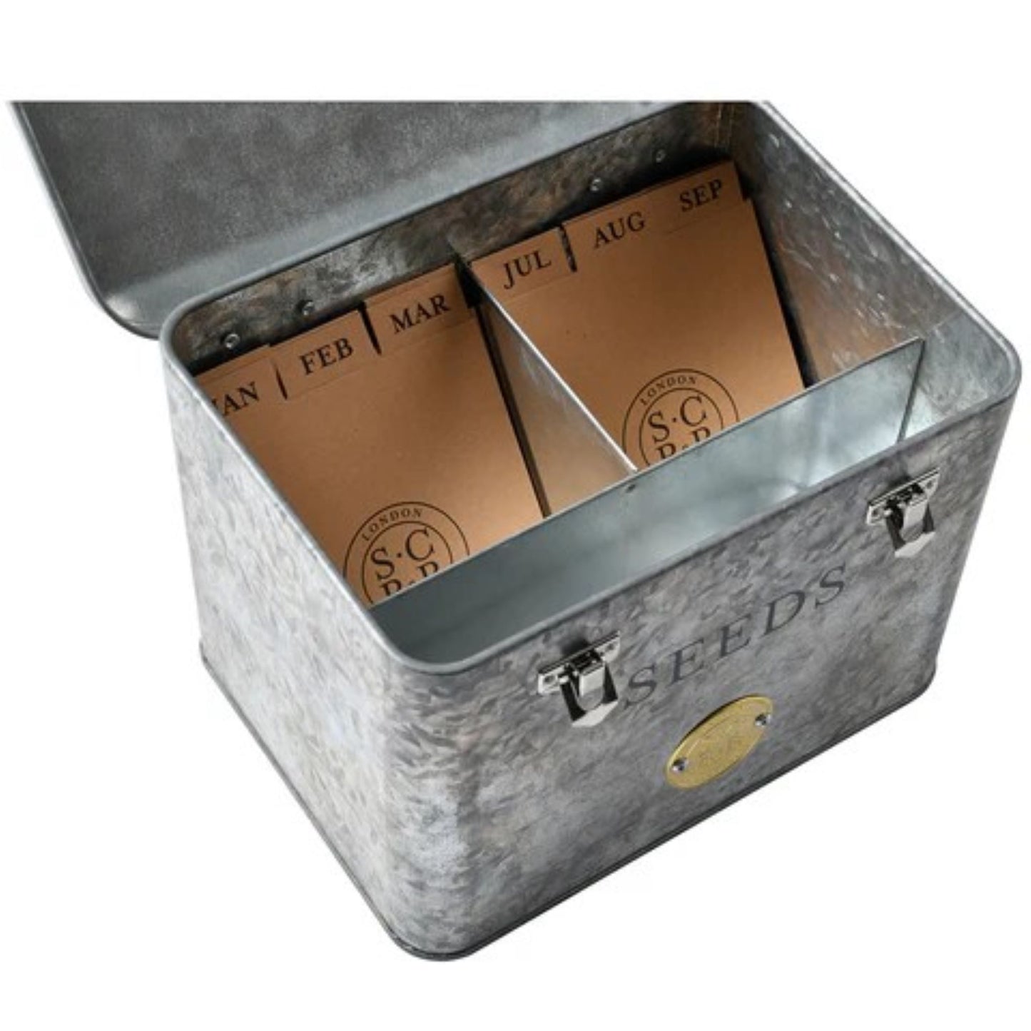 Innvendige rom i frøboks for organisering av frøposer