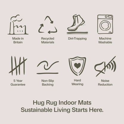 Hug Rug vaskbar løper laget av resirkulerte materialer