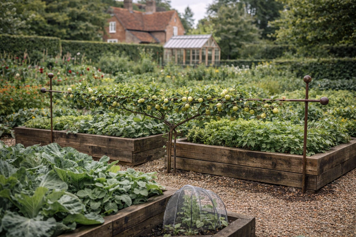 Espalier for epletrær fra Muntons i klassisk engelsk kjøkkenhage