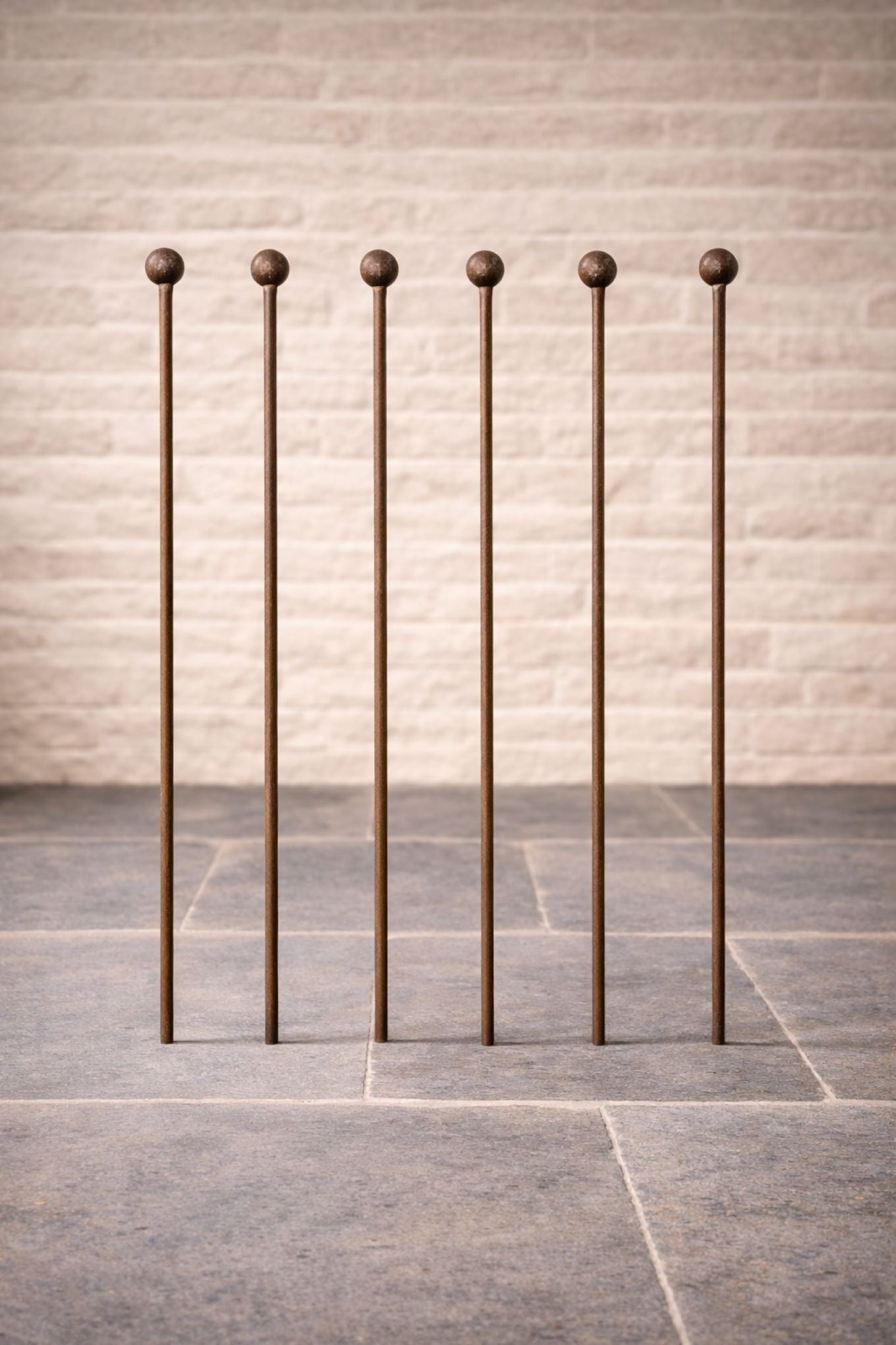 Muntons plantestøtter i stål med kule, 12 mm diameter, sett med 6 stk