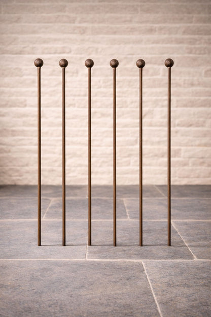 Muntons plantestøtter i stål med kule, 12 mm diameter, sett med 6 stk