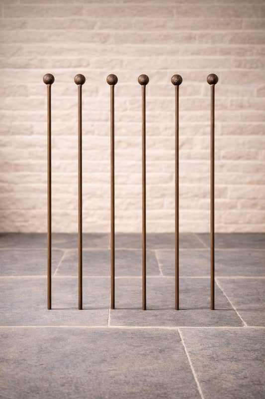 Muntons plantestøtter i stål med kule, 12 mm diameter, sett med 6 stk