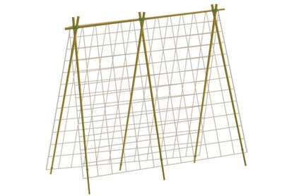 Jutenett i jute til erter og bønner – klatrenett til kjøkkenhage 1,8x1,8 meter