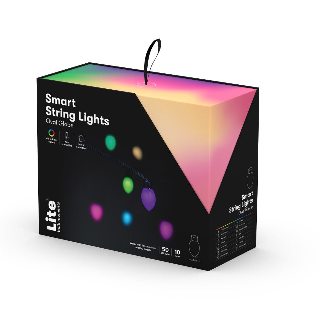 Globe Cone Smart Light Chain – Varig og værbestandig lyskjede for uteplass og hage