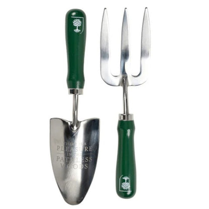 Håndspade og håndgaffel i Woodland Wonders-design